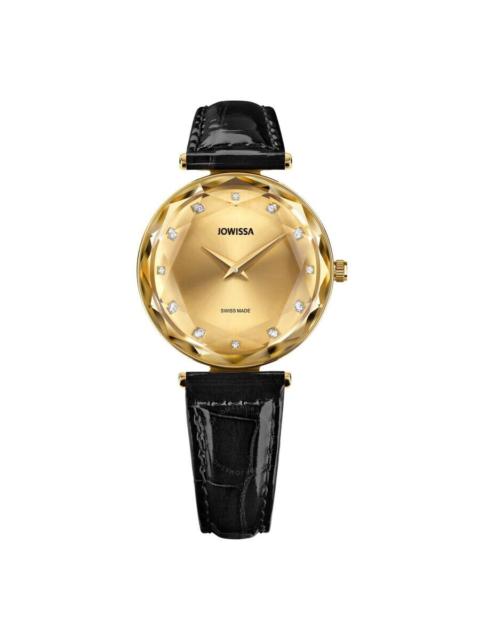 Jowissa - Jowissa Facet Brilliant Quartz Diamond Gold Dial Ladies Watch J5.751.M