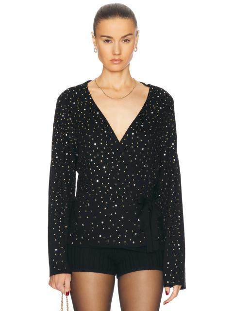 BODE Embellished Oak Wrap Cardigan