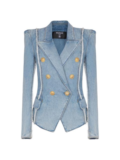 raw edge denim jacket
