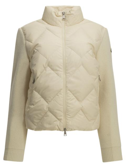 Moncler Moncler Padded Wool Cardigan White