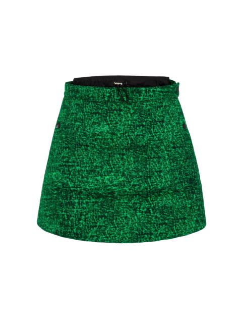 Moncler 1 Moncler JW Anderson Quilted Cotton Mini Skirt green