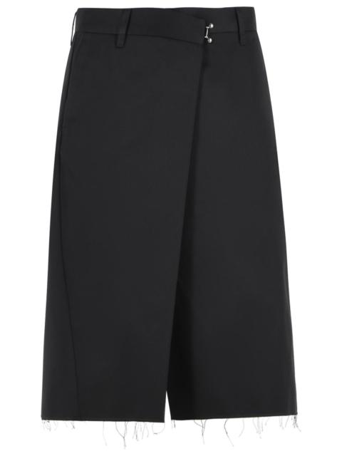 Maison Margiela Maison Margiela 'Wrap' Black Cotton Shorts Women