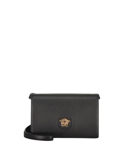 VERSACE Versace Elegant Black Leather Bag Versatile