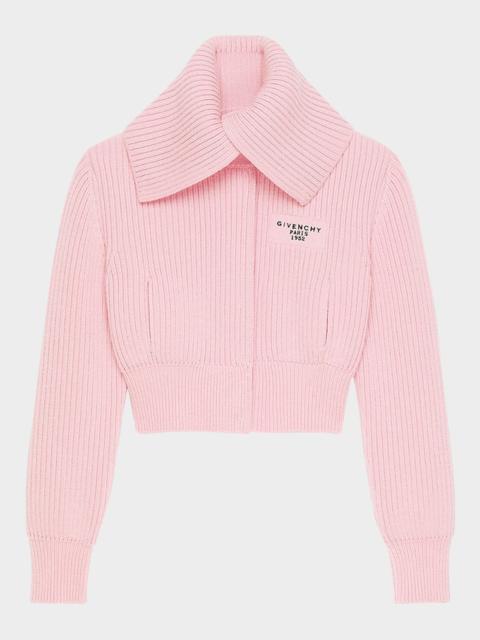 Givenchy Ribbed Oversized Collar Cardigan