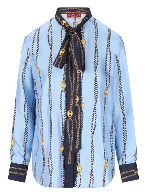 GUCCI Gucci Chain-print Shirt