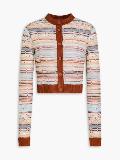 Missoni Cropped metallic crochet-knit cardigan