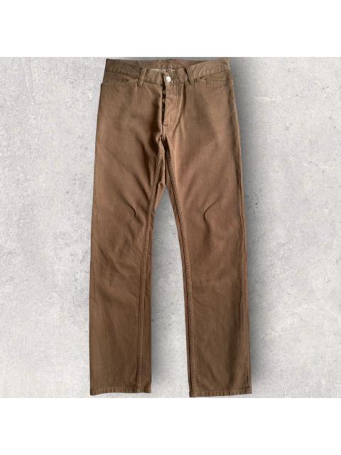 Helmut Lang 2000’s Archieve Brown Raw Silk Denim