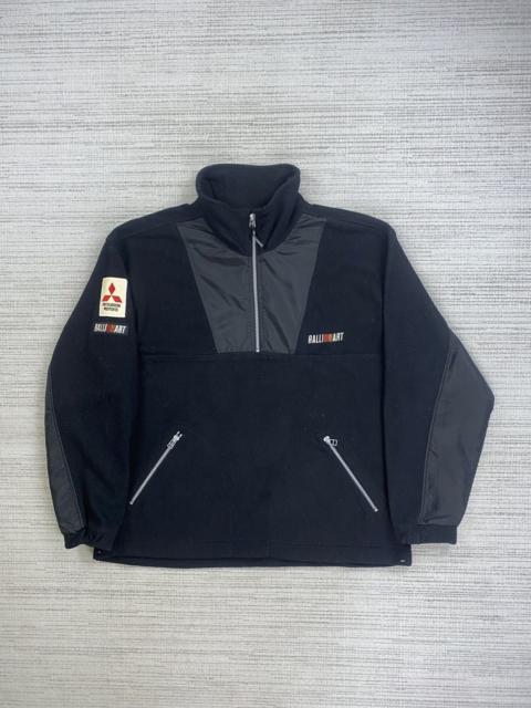Other Designers ICON Motorsports - 90s Mitsubishi Ralli Art Embroidery Logo Half Zipper Jacket