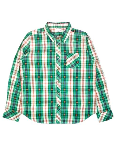 Other Designers RARE! TITICACA NATIVE EMBROIDERED PLAID CHECKERED