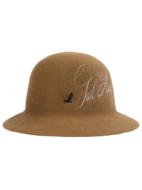 EMBROIDERED LOGO HAT IN BROWN