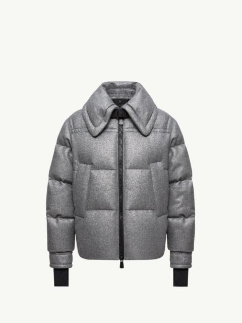 Moncler Grenoble Sandane Metallic Wool Blend Short Down Jacket