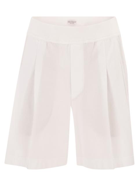 Brunello Cucinelli Brunello Cucinelli Women Active Shorts In Stretch Cotton Piqué With Logo