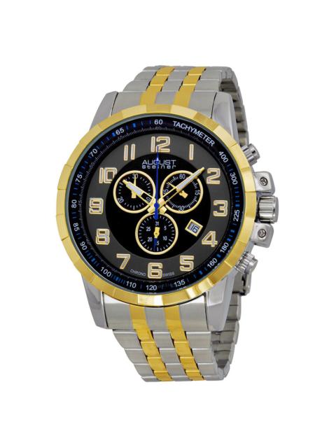 Other Designers August Steiner Black Dial Two-tone Men's Watch AS8118TTG