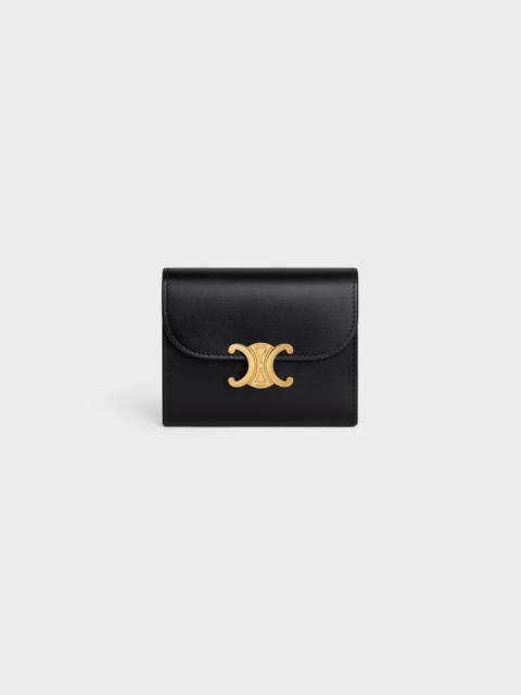 CELINE Small Wallet TRIOMPHE in Shiny calfskin