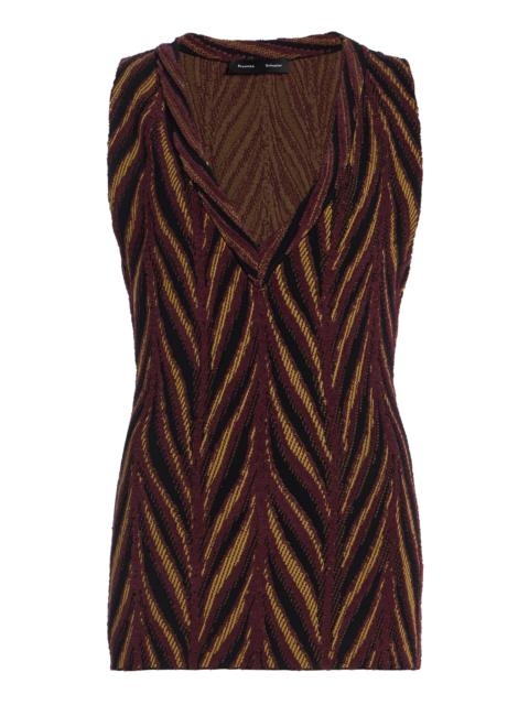 Proenza Schouler Amelia Marble Jacquard Tank Top print