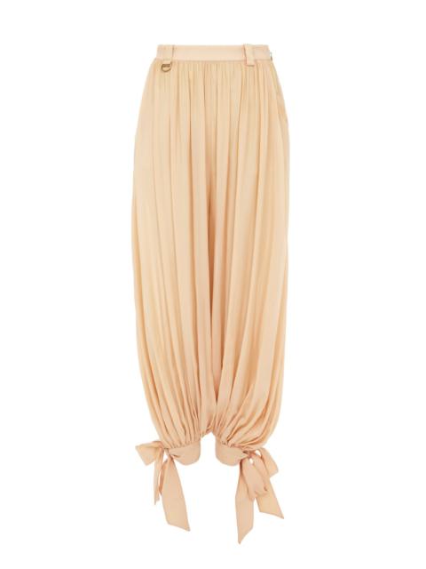 Chloé FLUID PLEATED PANTS IN SILK CHARMEUSE