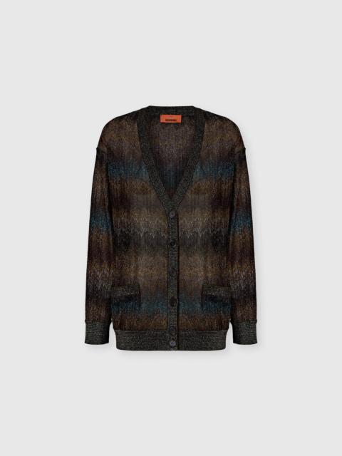 Missoni Snake-Pattern Viscose Lamé Oversized Cardigan