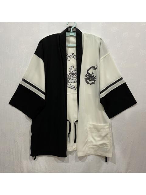 Other Designers Japanese Brand - Modern Kimono Cardigan Embroidery Scorpion Logo