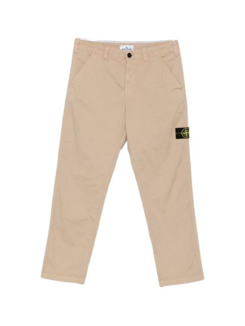 Stone Island Logo cotton cargo trousers