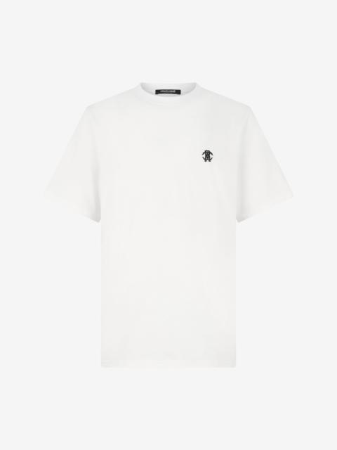 Roberto Cavalli T-Shirt with Mirror Snake Monogram