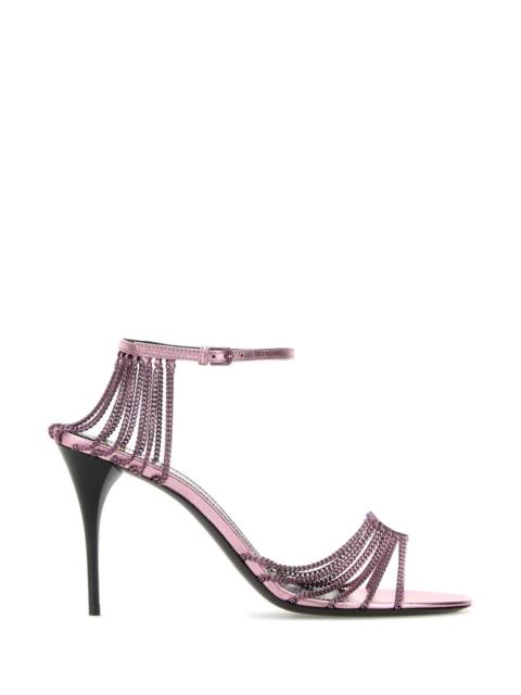 SAINT LAURENT Saint Laurent Women Lilac Metal Babylone Sandals