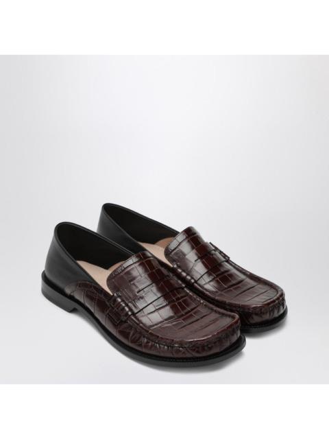 Loewe Loewe Campo Flap Loafers In Embossed Crocodile Leather And Smooth Leather Men