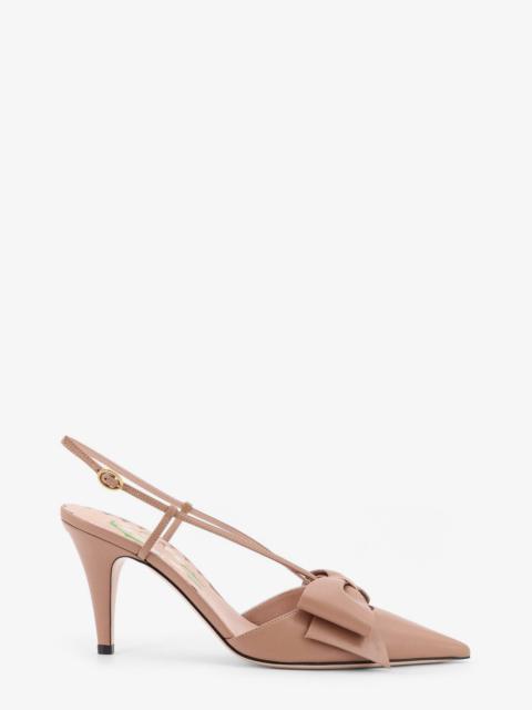 Valentino Valentino Garavani Bowow Leather Decolleté Slingback