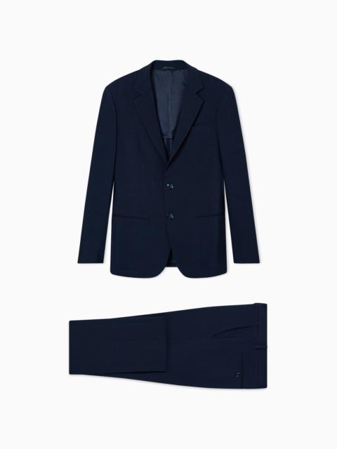 GIORGIO ARMANI ASV SOHO LINE SINGLE-BREASTED SUIT IN SILK AND WOOL CRÊPE