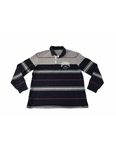 Other Designers Eddie Bauer - Eddie Bauer Polo Tee T-shirt Modern Classic Striped Style