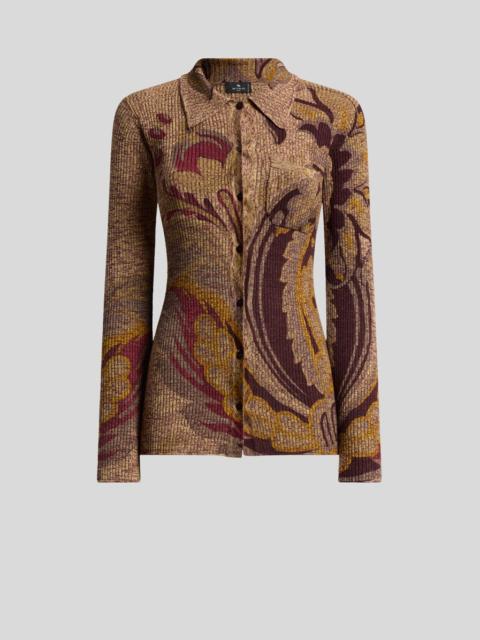 Etro RIBBED WOOL CARDIGAN WITH DAFFODIL MOTIF