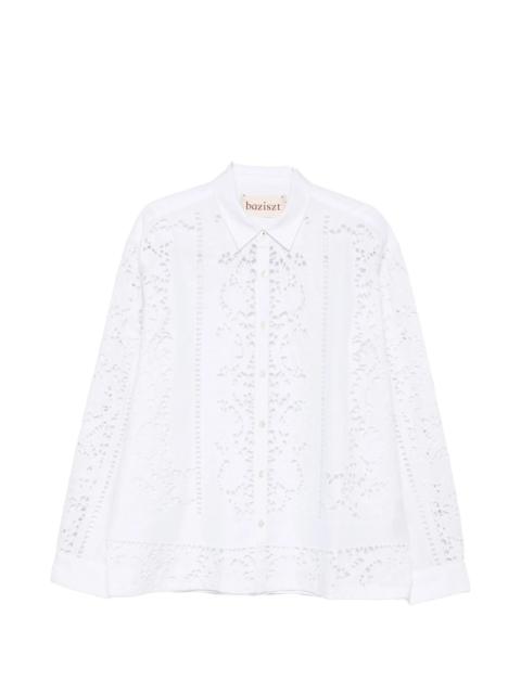 baziszt Baziszt Minister Floral-lace Shirt
