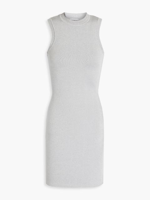 Victoria Beckham Metallic knitted mini dress