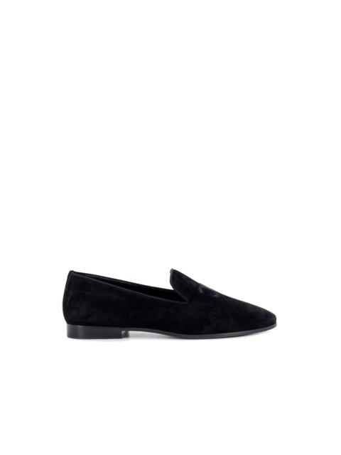 CELINE Celine Velvet Loafers With Embroidered Triomphe Logo Men
