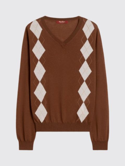 Max Mara Studio Max Mara Studio Women Max Mara Studio Silk And Wool Pullover With Diamond Pattern