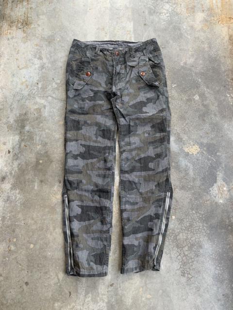 Other Designers MadeinJapan Nano Universe Camo Bottom Zip Linen Pant