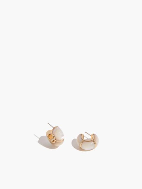 LIZZIE FORTUNATO Zellige Hoops in Mother of Pearl White