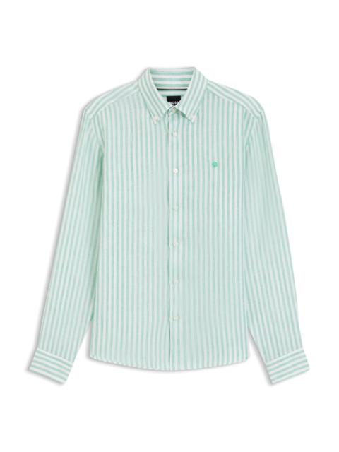 BOSS REGULAR-FIT SHIRT IN STRIPED LINEN