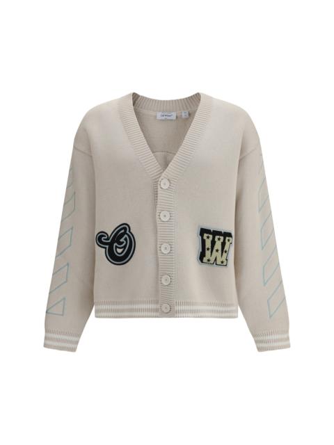 Off-White Off-White Men Star Logo Diagonal Varsity Cardigan