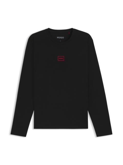 HUGO STRETCH-COTTON UNDERWEAR T-SHIRT WITH LOGO PRINT