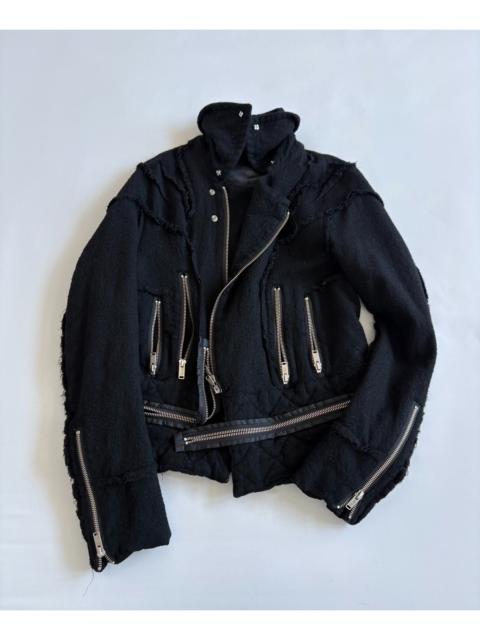 UNDERCOVER Undercover deconstructed irregular‑shaped zipper brushed‑fleece jacket
