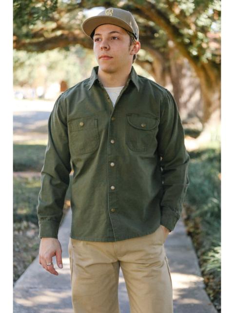 Rogue Territory WORK SHIRT DYED CANVAS-OLIVE