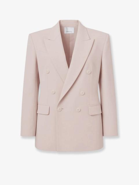 The Frankie Shop The Frankie Shop Monterey Structured Wool Blend Blazer Pink