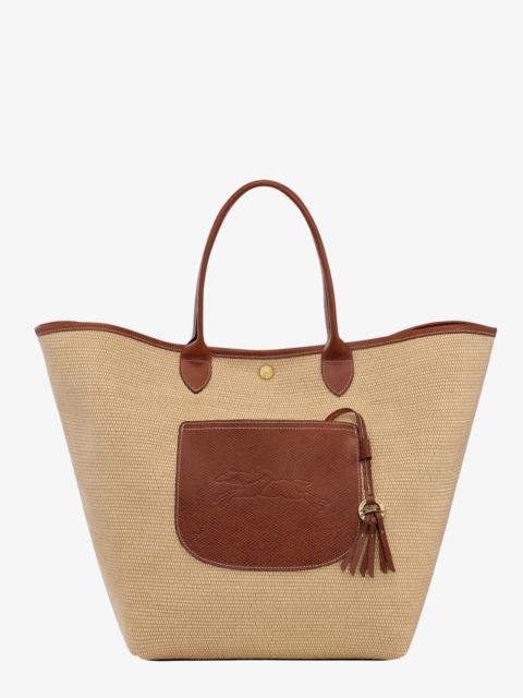 Other Designers Longchamp Paris Le Panier Pliage L Raffia And Leather Shoulder Bag