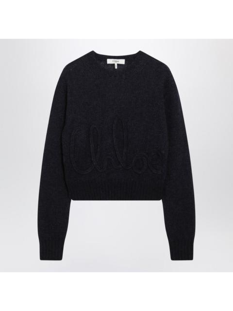 Chloé Chloé Navy Blue Alpaca-Blend Sweater Women