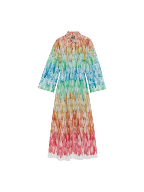 Longchamp Long dress Rainbow - Printed poplin