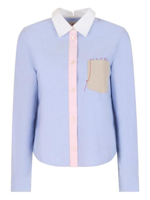 Marni contrast-collar oxford shirt