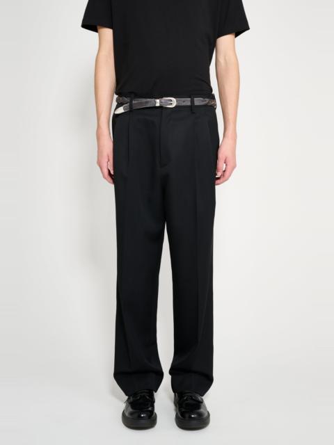 ssstein SSSTEIN TWO TUCK EASY TROUSERS BLACK