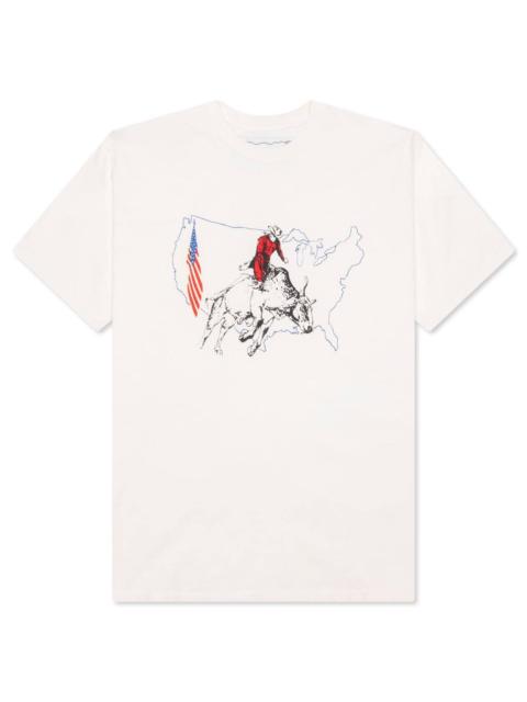 One Of These Days BULLRIDER USA TEE - BONE