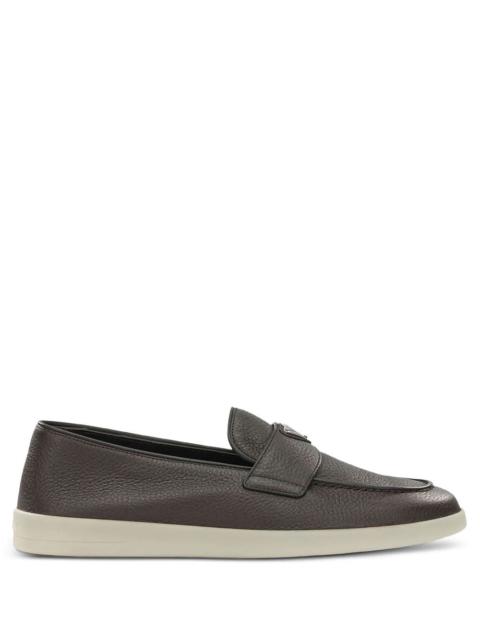 Prada Prada Men Grained Leather Loafers