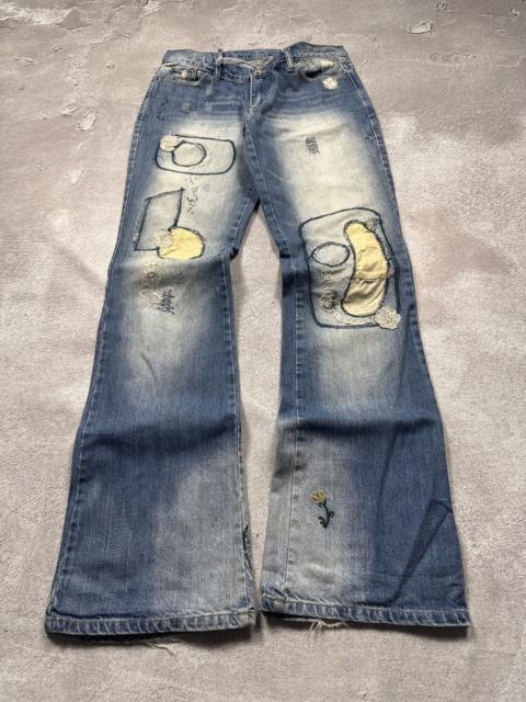 Other Designers Japanese Brand - Vintage Y2K LGB Style Embroidery Reworked Flared Denim Jeans